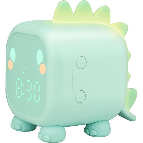 Digitaler Kinderwecker – Dinosaurier-Motiv (Unisex) – Multifunktionaler und kreativer Wecker mit Zeitansage – Für Schulkinder entwickelt