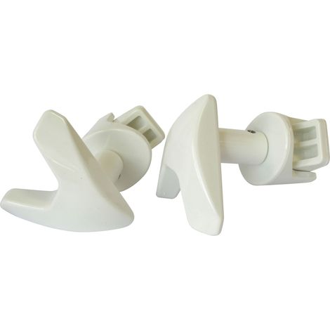 Set mit 2 weißen V-Haken für Handtuchtrockner mit rundem Rohr SOMATHERM FOR YOU