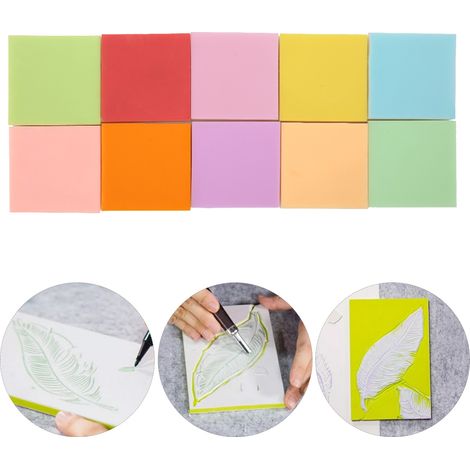 Lot de 10 tampons en caoutchouc double couche, matériau spécial de gravure haut de gamme, bloc de caoutchouc double couche (1/3)