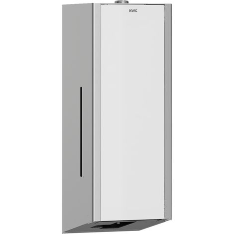 KWC AR Seifensp., EXOS, elek., Edelstahl, AP, 120x325x120 mm, Front ESG weiß