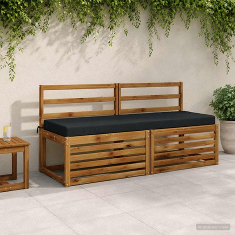 vidaXL 2-Piece Bench Cushions SOEST 100% Polyester Dark Blue (1/5)