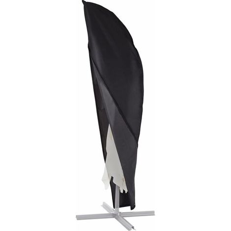Housse de protection, pour parasol déporté, convient pour 2 m, 3 m, 3,5 m de diamètre, housse de parasol, protection UV, fermeture éclair sur toute la longueur et fond à cordon, en Oxfor (1/5)