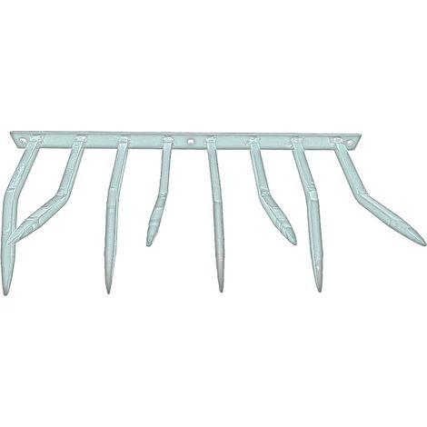 Barriera Antintrusione con Punte in Acciaio 49x24 cm per Balconi Muri di Cinta Argento (1/2)