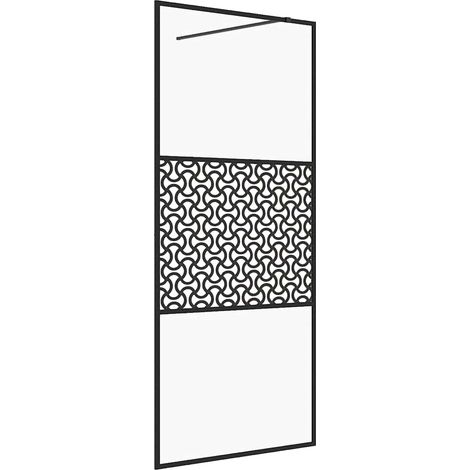Maison Exclusive - Parete per Doccia Walk-in Vetro Trasparente ESG 80x195 cm Nera
