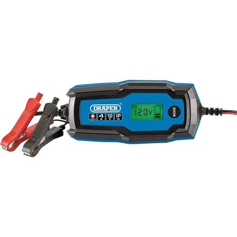 Draper Smart Battery Charger and Battery Maintainer 12V Intelligent 4A 53489