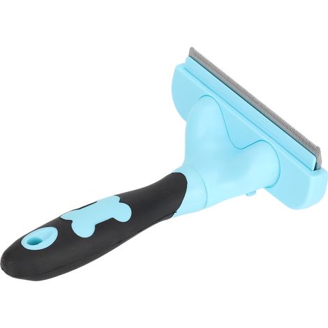 Peigne de toilettage pour chats et chiens, brosse à nœuds ouverts, outil flottant pour l'élimination des poils morts, bleu (1/5)