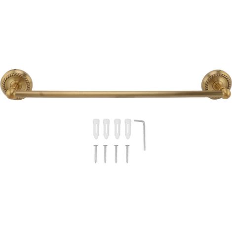 Porte-serviette Barre Simple en Cuivre Style Européen Antique pour Salle de Bain (1/5)
