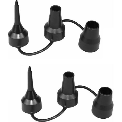 Lot de 2 buses de rechange pour pompe à air, adaptateurs de buses de rechange y compris buses pointues à large ouverture étroite pour matelas gonflable de piscine, canapé, lit pneumatique (1/5)