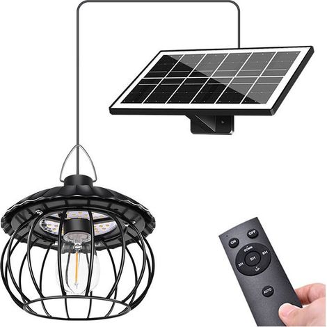 Suspension solaire, adaptée à une utilisation intérieure et extérieure, lumière blanche chaude, 1 pièce, télécommande incluse. (1/5)