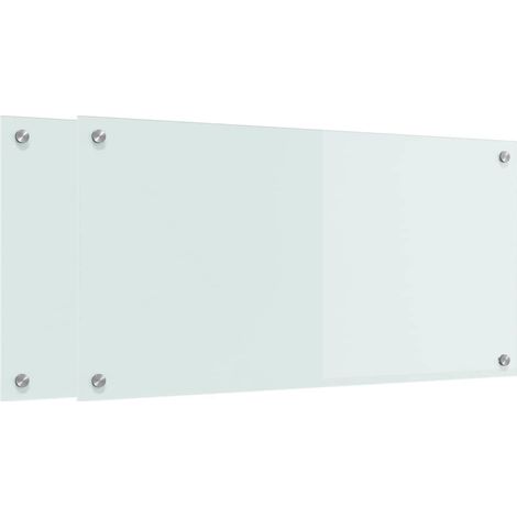 Protection de cuisine Blanc 80 x 40 cm verre trempé CFW64724 (1/5)