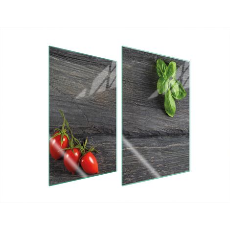 GLASSCHUTZPLATTE FÜR KÜCHE 2x35x52 TOMATEN (1/5)