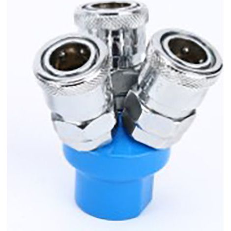 Séparateur de tuyau d'air, résistant à l'usure, collecteur de compresseur, raccord pneumatique, connecteur rapide rond à 3 voies (1/5)