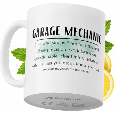 Tazza per meccanico d'officina, divertente e umoristica, con grafica e testo divertenti, ideale per compleanni, onomastici e festività. Tazza premium per occasioni speciali, per casa, ufficio, lavoro, (1/5)