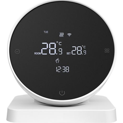 Controlador de temperatura inteligente Tuya RF433 con pantalla digital Wi-Fi, termostato multifuncional (1/5)