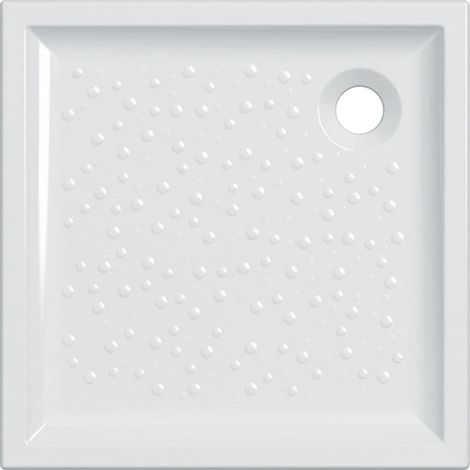Duschwanne 70x70 cm Feinsteinzeug matt weiss - Geberit Bastia