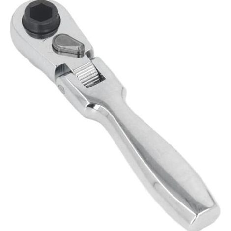 Lntyq Clé à Cliquet à Tête Mobile, Flexible à 180 Degrés, Bouton de Dégagement Rapide de 1/4 Pouces, clé à Douille pour Mécanique (1/5)