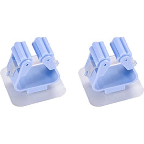 Sollbry Lot de 2 supports muraux pour balai et serpillère avec ruban adhésif, pour maintenir les balais, les brosses, les supports de rangement et l'organisation pour votre maison, cuisine, garage, sa (1/3)