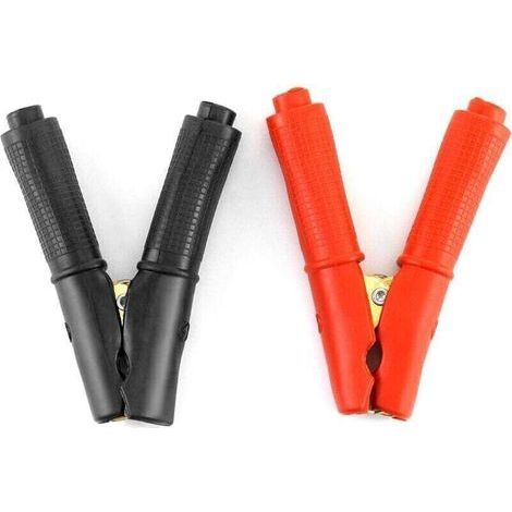 pair 4 Pcs 100A Pinces Crocodile en Cuivre Pur, Pince de Démarrage pour Chargeur Batterie Démarreur Rapide pour Voiture Camion Car Auto (2Pcs Noir 2Pcs Rouge) (1/3)