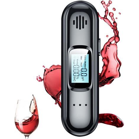 Alcootest Ethylotest Electronique, Mini Portable Éthylomètre Professionnel, Numérique Testeur d'alcool avec Ecran LCD d'Affichage, Capteur a Semi-conducteur Testeur d'alcool avec Alarme (1/5)