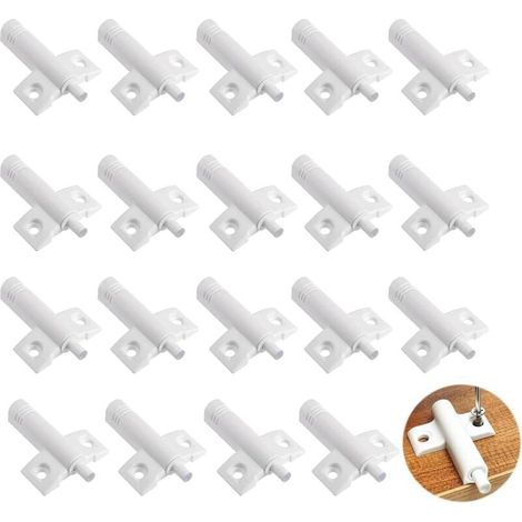 Lot de 20 Amortisseurs de Porte Amortisseur Porte Placard Armoire Tiroir Pare-Chocs Tampons Souple Coussin Quiet (Blanc) (1/5)