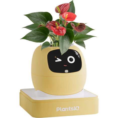 Intelligenter Blumentopf mit automatischer Bewässerung und App-Steuerung, Gelb (1/5)