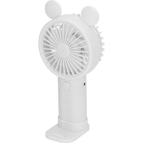 Ventilateur de Poche Mini USB Rechargeable 1200mAh Double Moteur Portable Blanc