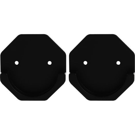 Supports de tringle à rideau de douche Gadpiparty (lot de 2) en ABS, fixation murale noire, pratiques pour la salle de bain (1/5)