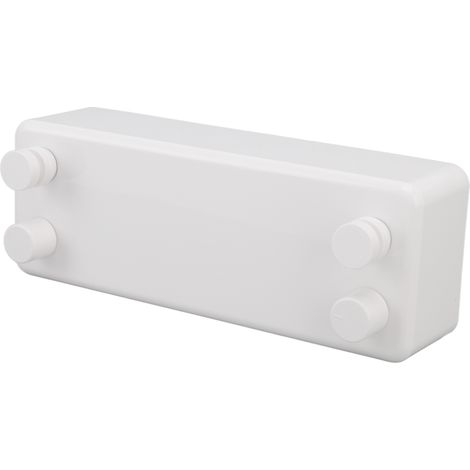 Ausziehbare Wäscheleine zur Wandmontage, robust, dickwandig, Edelstahl, doppelt, für Balkon, Hotel, 4,20 m, weiß (1/5)