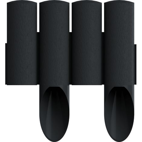 Cellfast Gartenpalisaden-Set, 4 Elemente, 2,3 m, anthrazitfarbene Box