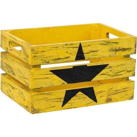Cajon de madera naranja 18x12x10h cm