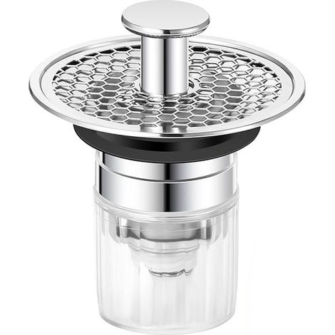 Bonde Lavabo - 32 À 42 mm - Universel Salle De Bain Et Cuisine - Avec Filtre Anti-Obstruction Et Anti-Odeur - Acier Inoxydable Et Laiton - 1 Pièce (1/5)