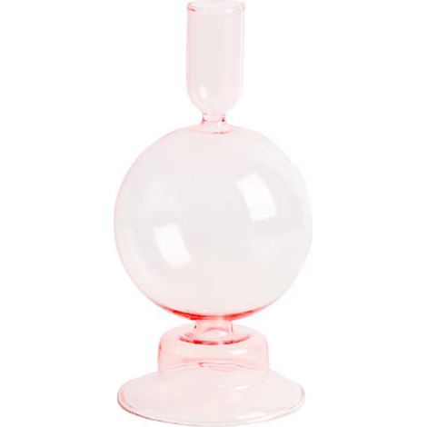 Elegante und moderne Glaskugelvase für Tischdekoration, Kandelaber und Blumenständer für Hochzeiten und Wohnaccessoires, rosa Geschenk