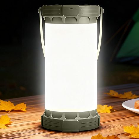 Glocusent 135 LED Ultrahelle Campinglaterne, bis zu 200 Stunden Leuchtdauer, 5000 mAh Akku, 3 Farben & 5 Helligkeitsstufen, SOS-Funktion, max. 1500 Lumen, wiederaufladbare Laterne für Stromausfälle be (1/5)