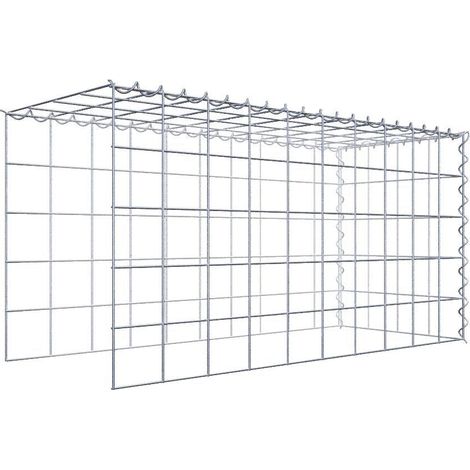 Gabiondeco - Gabion - Element de prolongation en hauteur et en longueur 100 cm x 50 cm x 40 cm (L x H x P). maille 10 x 10 cm. Spirale. Attention il manque deux gri... (1/5)