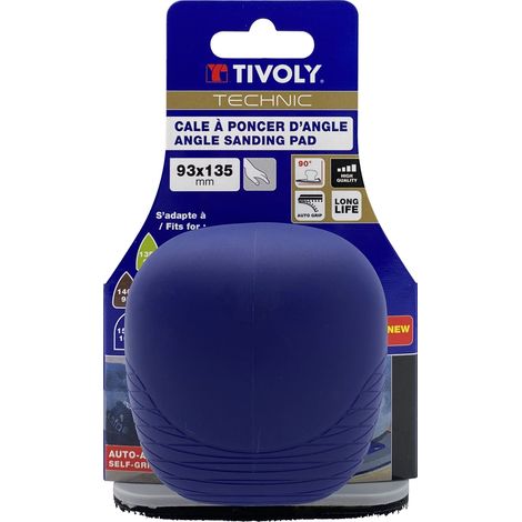 Tivoly • Blocco di levigatura angolare 93x135 Velcro, ergonomico (1/3)