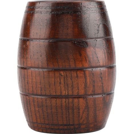 Tasse à bière en bois naturel, style rétro, grande contenance, tasse à thé, lait, jus, tasse classique en bois pour boire (1/5)