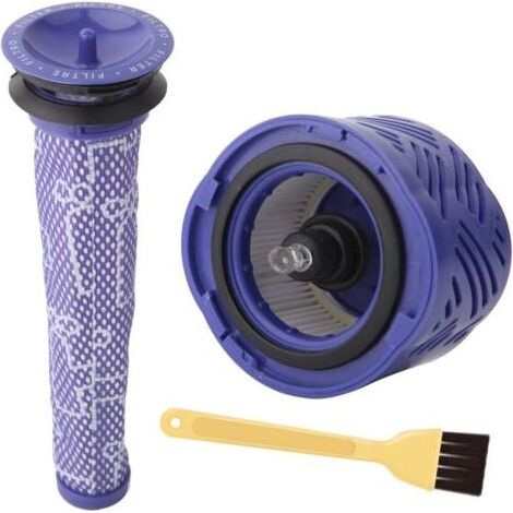2 Stück – Staubsaugerfilter – HEPA-Filter – Waschbar und wiederverwendbar für Dyson V6 Motorhead Absolute, Tiergrau, 15 x 8 cm (1/4)