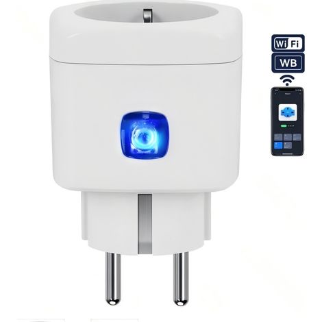 Prise intelligente WiFi Type Schuko (allemand), adaptateur 1 en 1, télécommande via app et minuterie