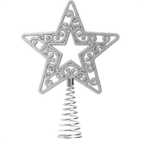 (argent) Sapin De Nol - Convient Toutes Les Dcorations De Sapin De Nol - Dcorations De Nol - Robuste Et Incassable - Toile Scintillante En Guise (1/5)