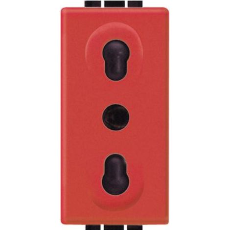 Presa living international 2p+t 10/16a 250vac bipasso interasse 19-26mm bticino l4180r