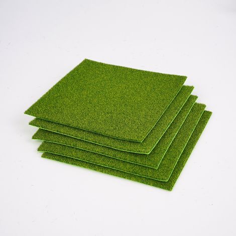 Gazon artificiel 30x30cm épaisseur 3mm haute densité verte - Pelouse synthétique sans entretien pour balcon terrasse déco DIY (1/5)