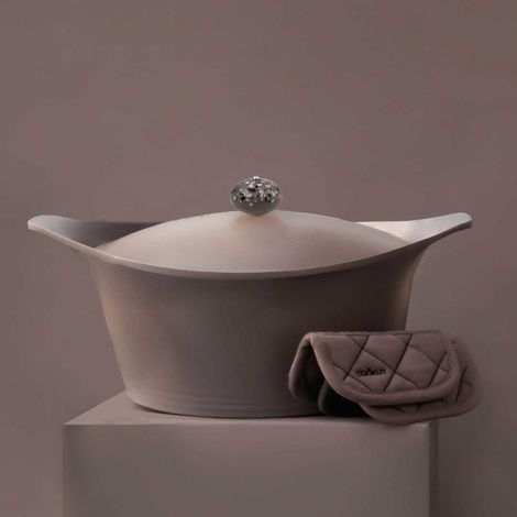 COOKUT Cocotte Con Coperchio Moka 28 Cm (1/4)