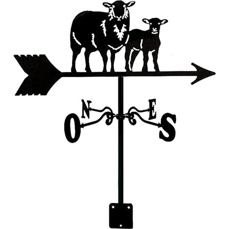 Girouette en métal avec Ornement de Mouton Girouette extérieure Indicateurs de Direction (1/5)