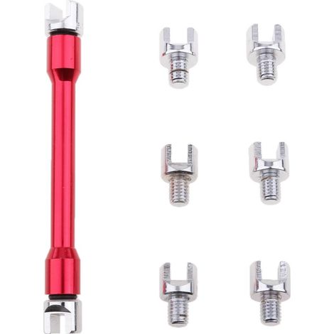 Outil De Réparation De Poignée De Jeu De Clé à Rayons De Roue De Moto 5.4mm-6.8mm Rouge (1/5)