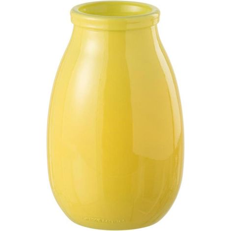 Vase Déco en Verre "Cocoon" 28cm Jaune