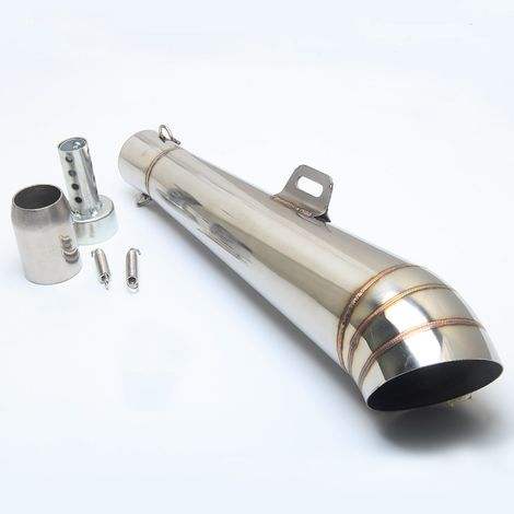 Pot d'échappement GP Arrière pour Moto Modifiée, Scooter Sport et Route, Silencieux Style Akrapovič (1/2)