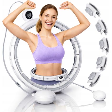 Hula hoop lesté avec nœuds et masseur, cadeau minceur pour femmes