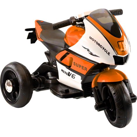Kinderdreirad HT-5188 mit LED-Beleuchtung, MP3-Player und orangefarbenem Design (1/5)