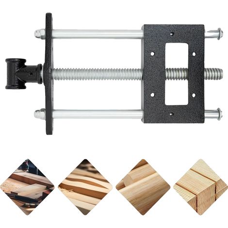 Étau en bois, 22 cm de longueur, poignée ergonomique, grande ouverture, fonte malléable, mécanisme de vis robuste (1/5)