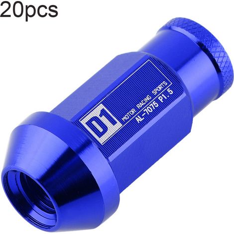 M12x1,5 Aluminium-Radmuttern für Rennwagenreifen, blau, leichtes Hochleistungs-Befestigungsset.